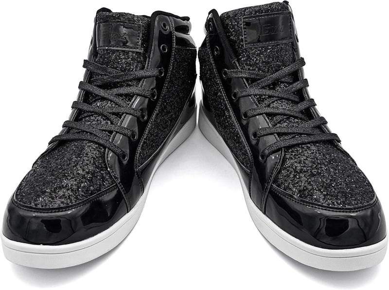 Casual Glitter Sneakers - NeonFlash-Black-5-State of Style