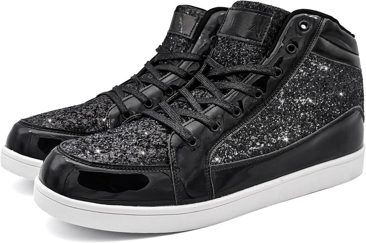 Casual Glitter Sneakers - NeonFlash-Black-5-State of Style