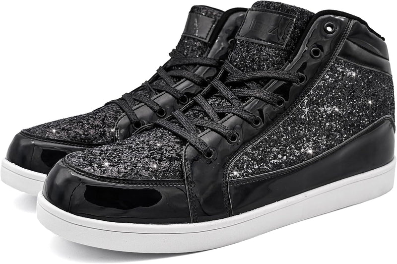 Casual Glitter Sneakers - NeonFlash-Black-5-State of Style