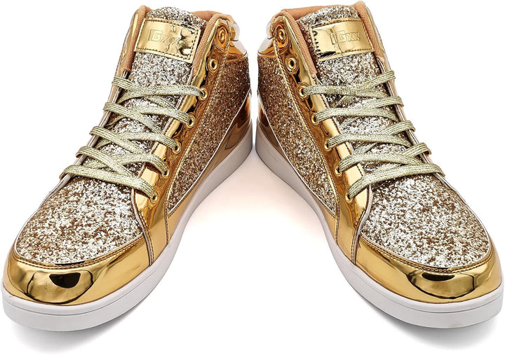 Casual Glitter Sneakers - NeonFlash-Black-5-State of Style