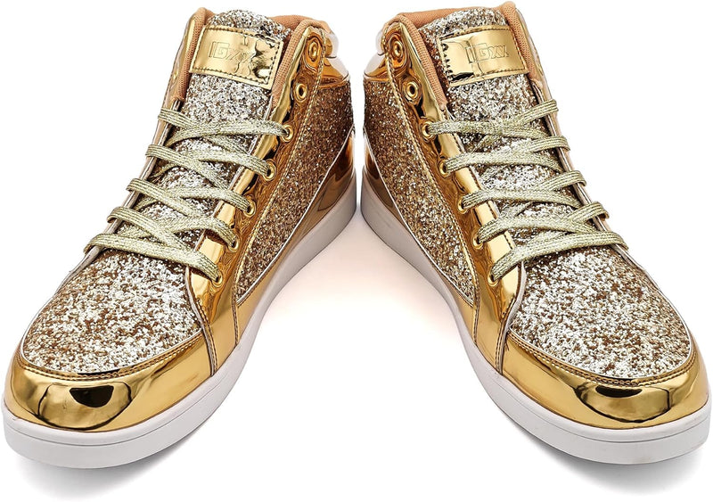 Casual Glitter Sneakers - NeonFlash-Black-5-State of Style