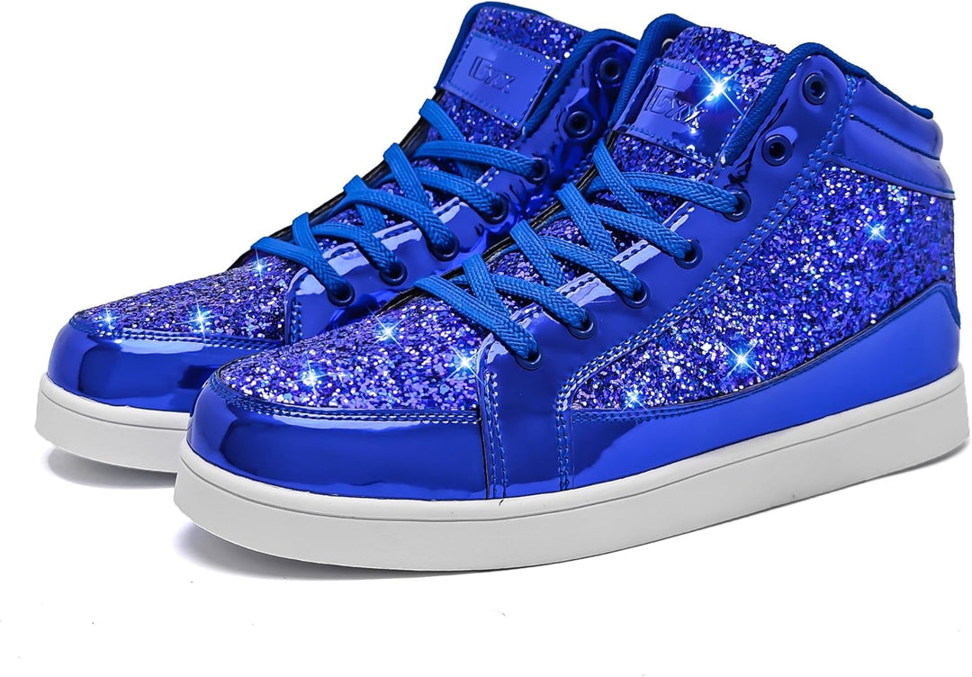 Casual Glitter Sneakers - NeonFlash-Black-7-State of Style