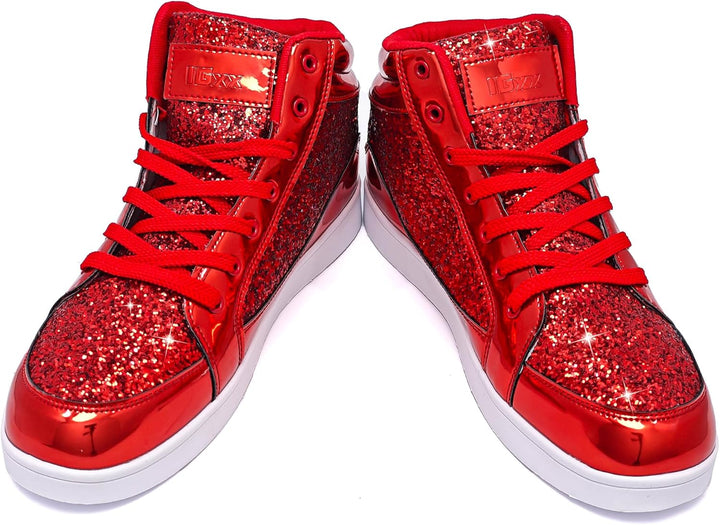 Casual Glitter Sneakers - NeonFlash-Black-7-State of Style