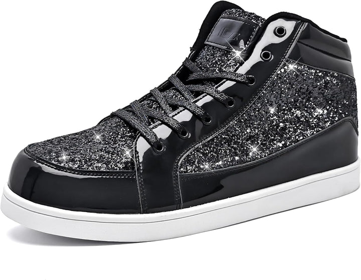 Casual Glitter Sneakers - NeonFlash-Black-7-State of Style