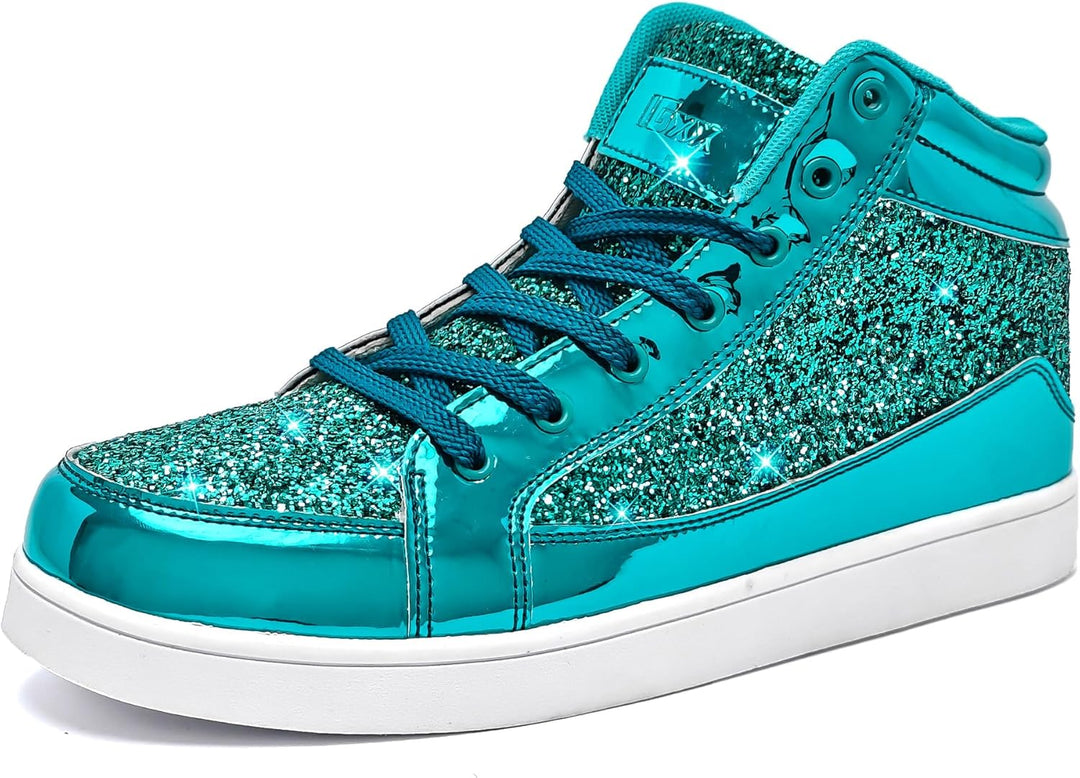 Casual Glitter Sneakers - NeonFlash-Black-7-State of Style