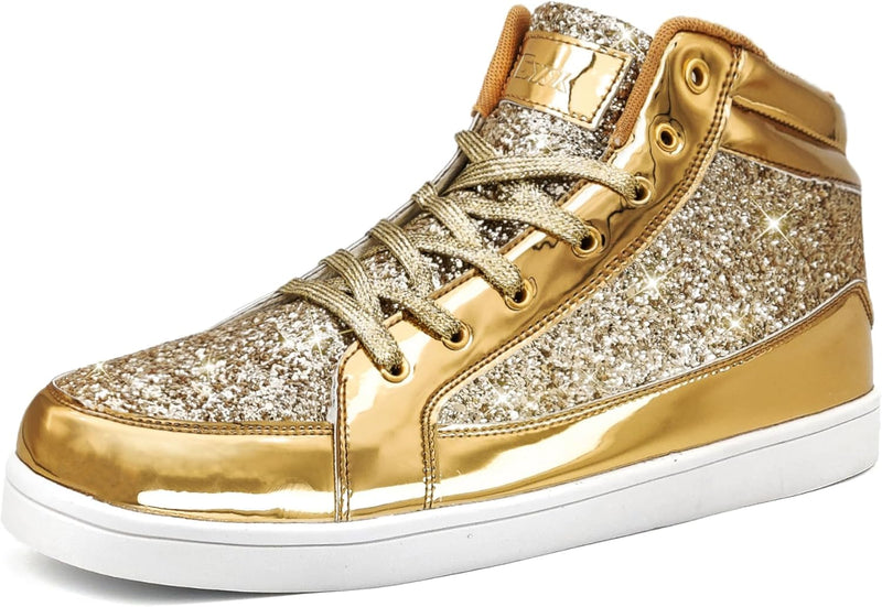 Casual Glitter Sneakers - NeonFlash-Gold-5-State of Style