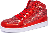 Casual Glitter Sneakers - NeonFlash-Red-7-State of Style
