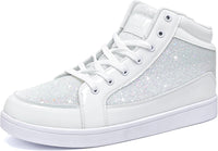 Casual Glitter Sneakers - NeonFlash-White-5-State of Style