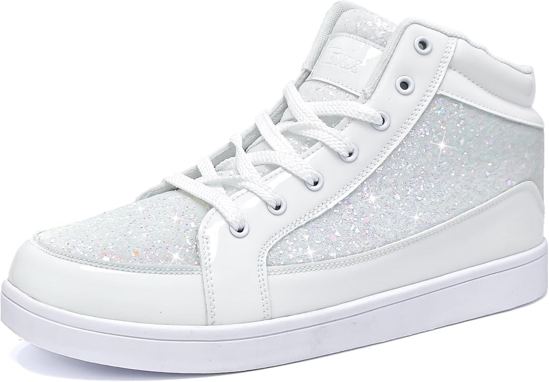 Casual Glitter Sneakers - NeonFlash-White-7-State of Style