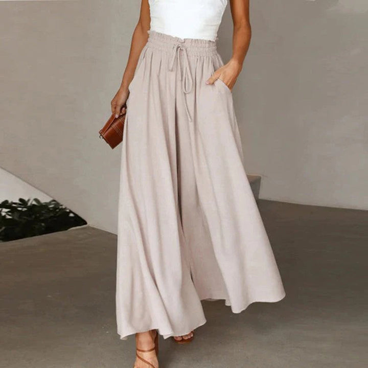 Casual High Waist Trousers for Women - Isla-Apricot-S-State of Style
