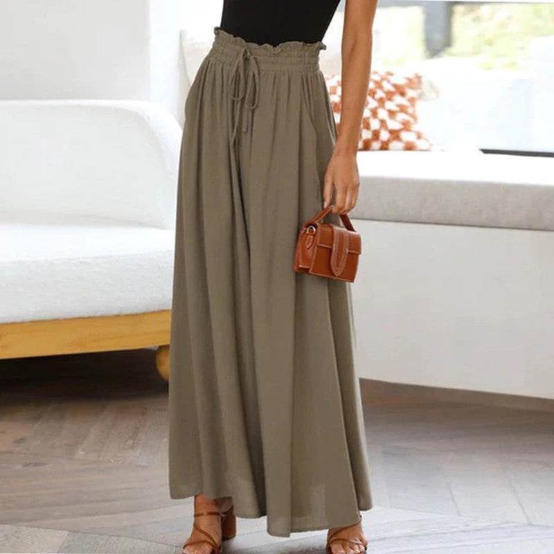 Casual High Waist Trousers for Women - Isla-Green-S-State of Style