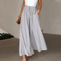 Casual High Waist Trousers for Women - Isla-Grey-S-State of Style