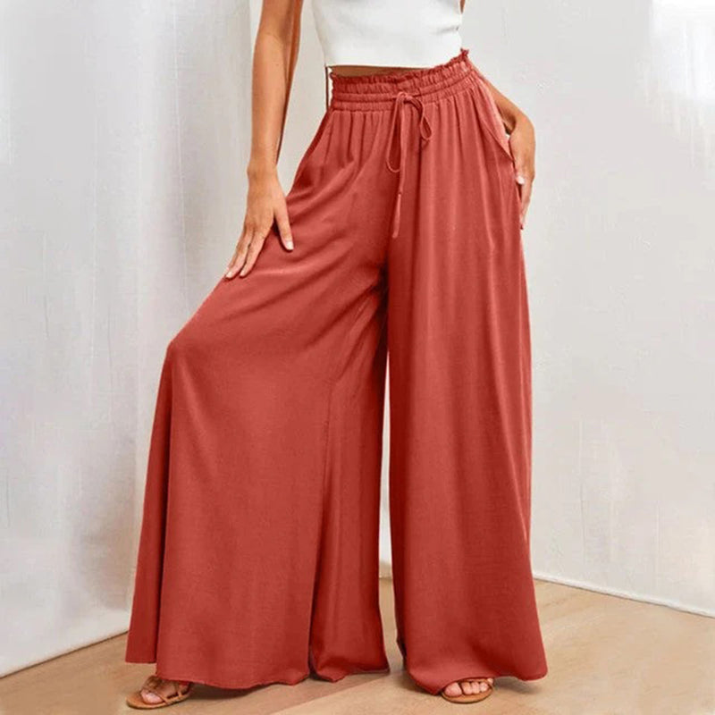 Casual High Waist Trousers for Women - Isla-Red-S-State of Style