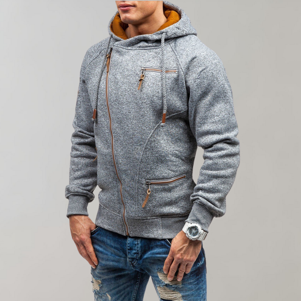 Casual Hoodie with Zip - Orion-Black-S-State of Style