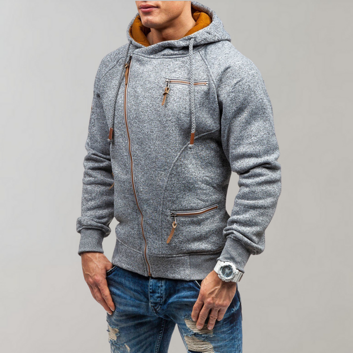 Casual Hoodie with Zip - Orion-Black-S-State of Style