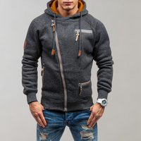 Casual Hoodie with Zip - Orion-Black-S-State of Style