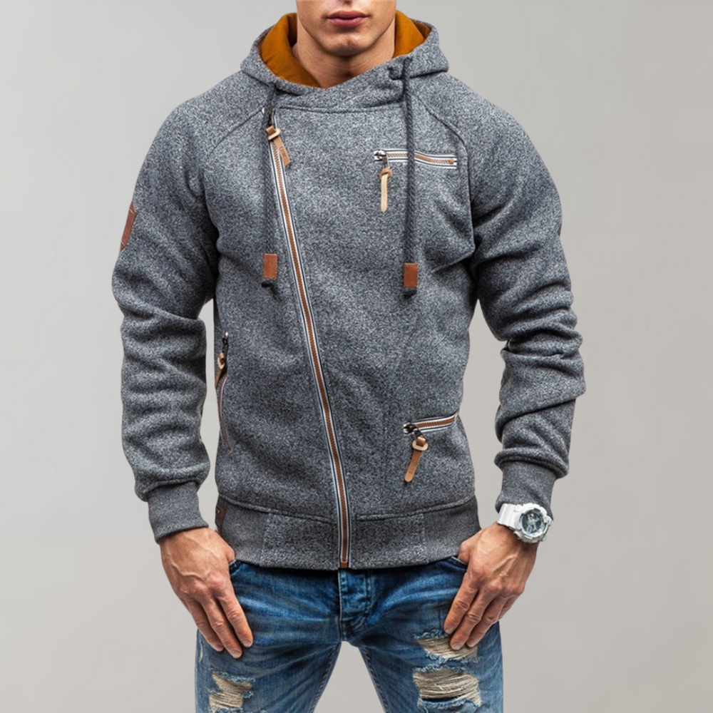 Casual Hoodie with Zip - Orion-Dark Grey-S-State of Style