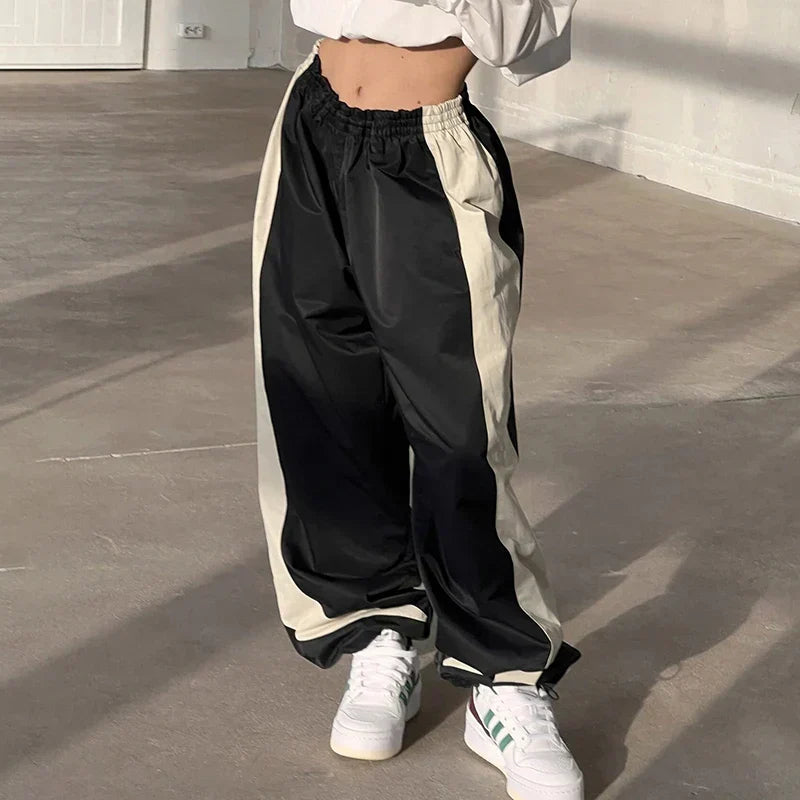 Casual Joggers with Colour Blocks - Nova-Black-S-State of Style