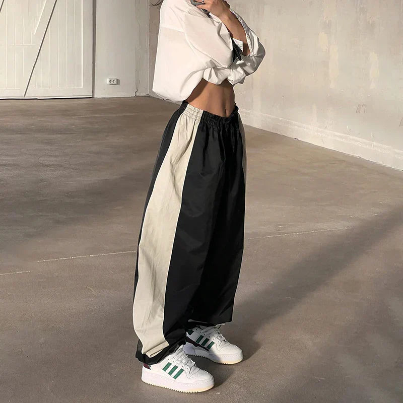 Casual Jogging Trousers with Colour Blocks - Nova-Black-XS-State of Style