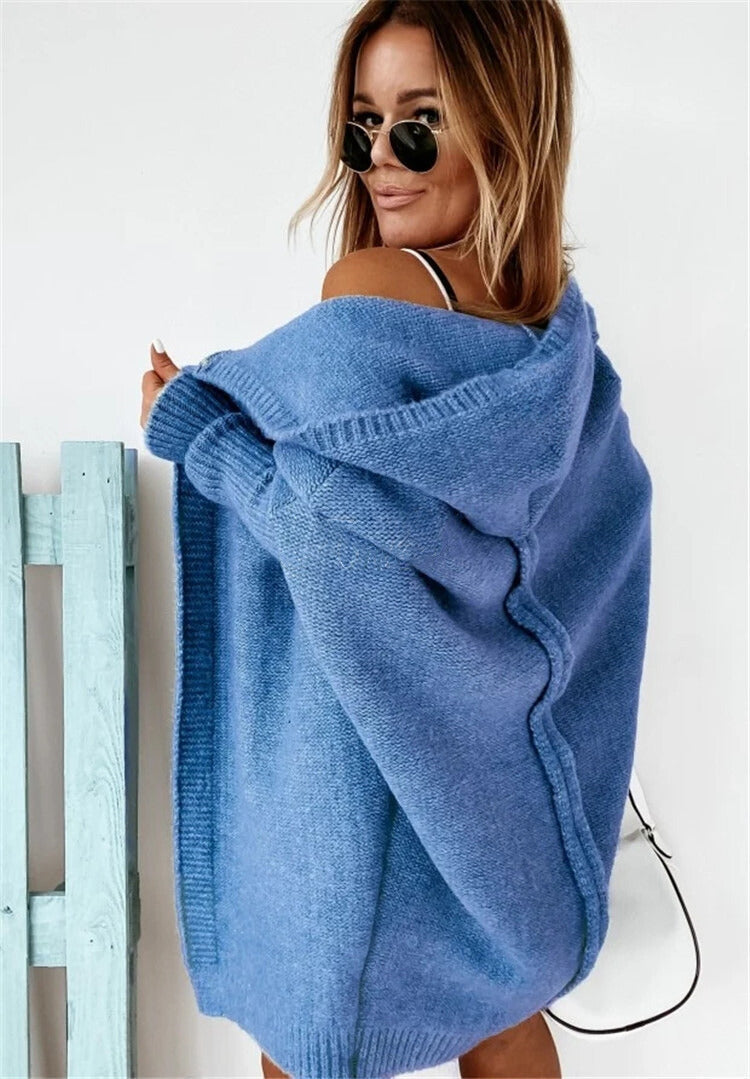 Casual Knit Women's Cardigan - Eliza-Blue-S-State of Style