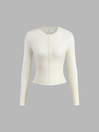 Casual Knitted Ladies Shirt - Elodie-White-XS-State of Style