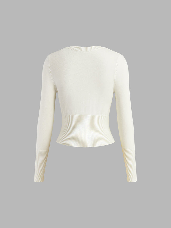 Casual Knitted Ladies Shirt - Elodie-White-XS-State of Style