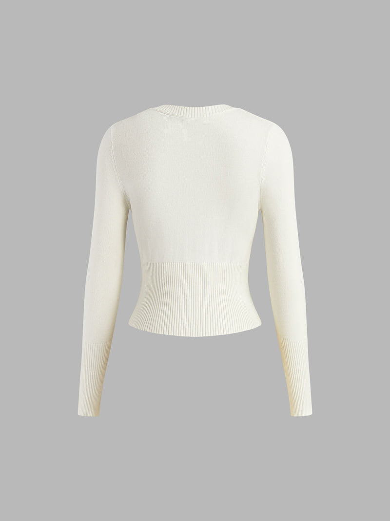 Casual Knitted Ladies Shirt - Elodie-White-XS-State of Style