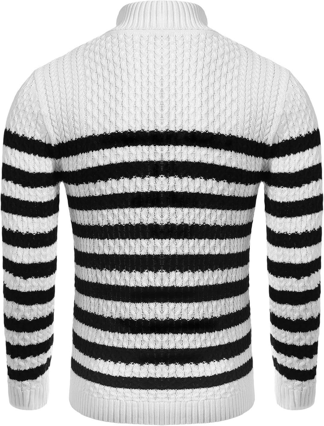 Casual Knitted Men's Turtleneck Sweater - Sander-Black-S-State of Style