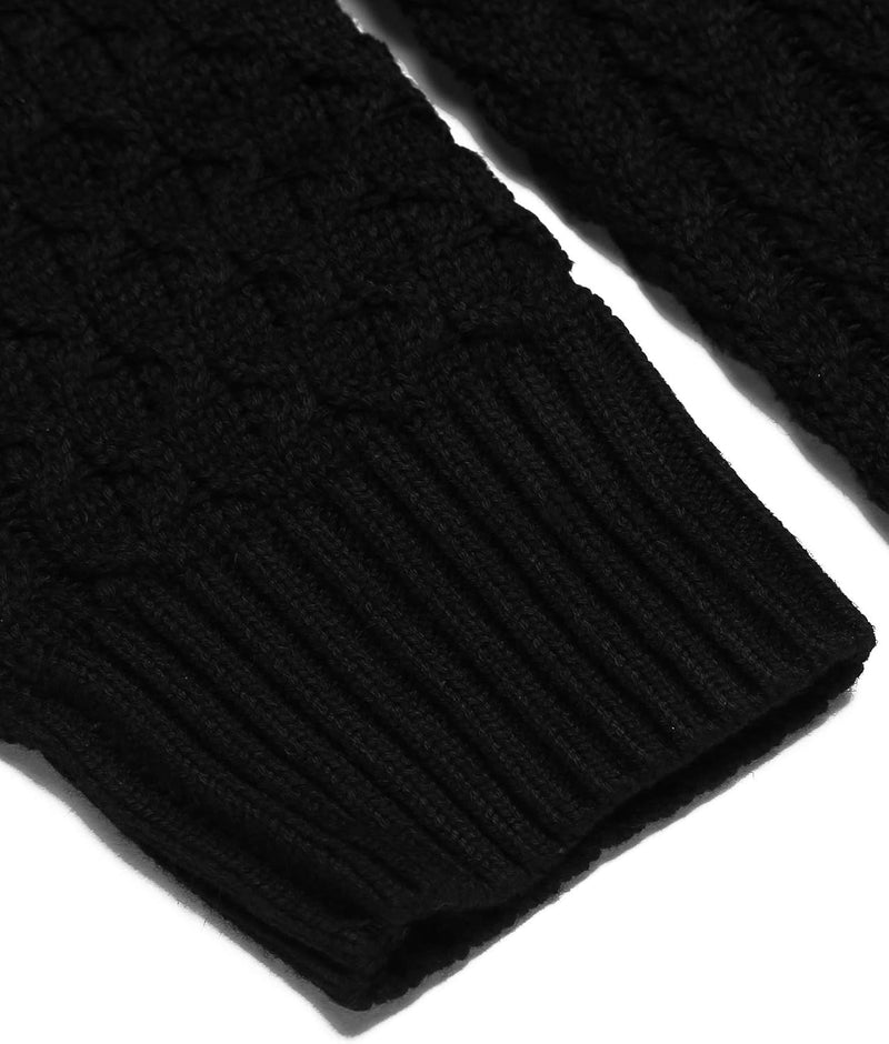 Casual Knitted Men's Turtleneck Sweater - Sander-Black-S-State of Style
