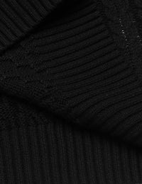 Casual Knitted Men's Turtleneck Sweater - Sander-Black-S-State of Style