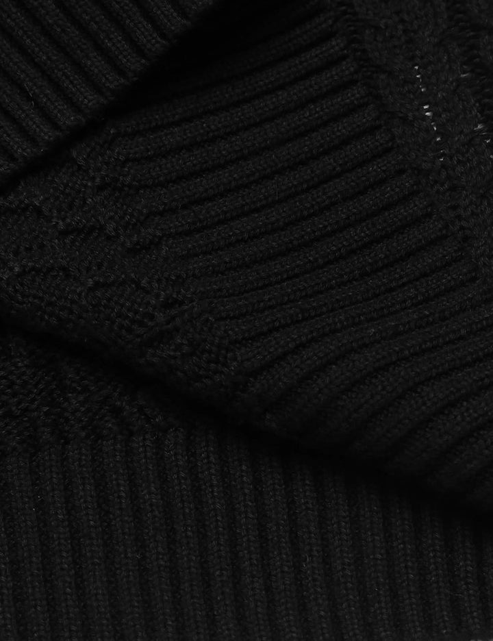 Casual Knitted Men's Turtleneck Sweater - Sander-Black-S-State of Style