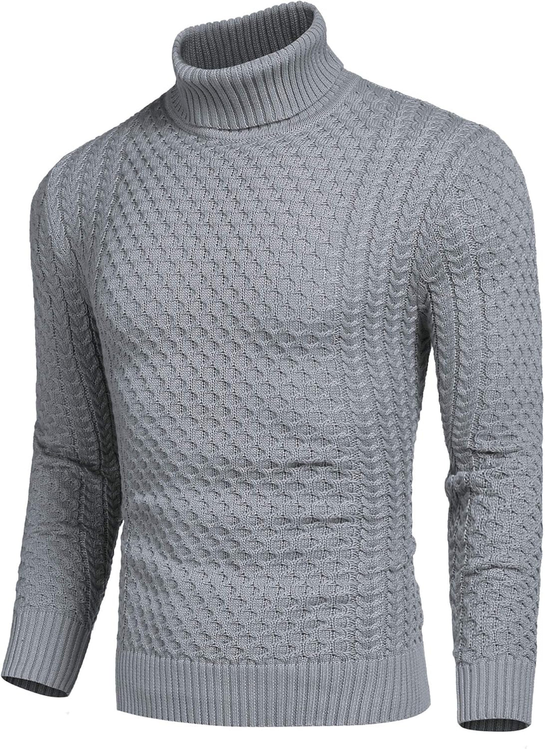 Casual Knitted Men's Turtleneck Sweater - Sander-Black-S-State of Style