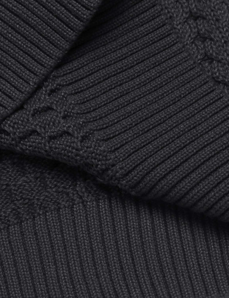 Casual Knitted Men's Turtleneck Sweater - Sander-Black-S-State of Style