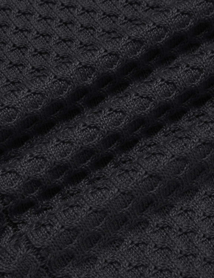 Casual Knitted Men's Turtleneck Sweater - Sander-Black-S-State of Style