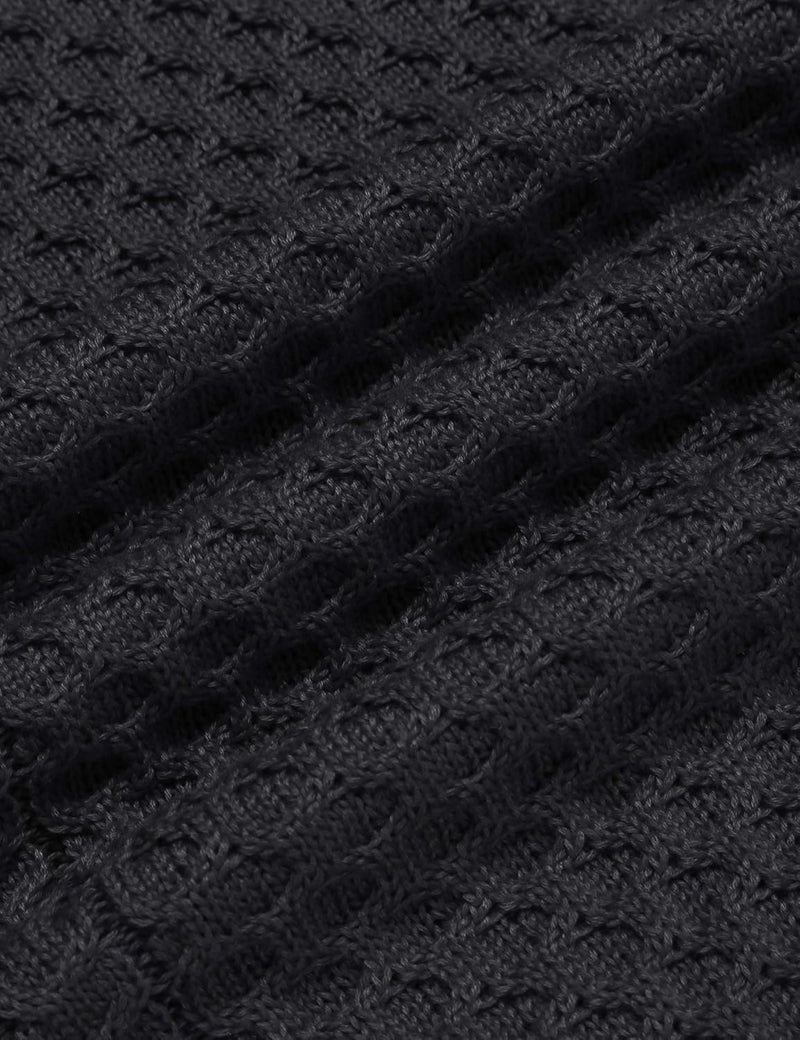 Casual Knitted Men's Turtleneck Sweater - Sander-Black-S-State of Style