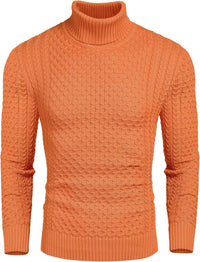 Casual Knitted Men's Turtleneck Sweater - Sander-Black-S-State of Style