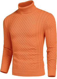 Casual Knitted Men's Turtleneck Sweater - Sander-Black-S-State of Style