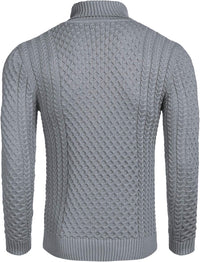 Casual Knitted Men's Turtleneck Sweater - Sander-Black-S-State of Style