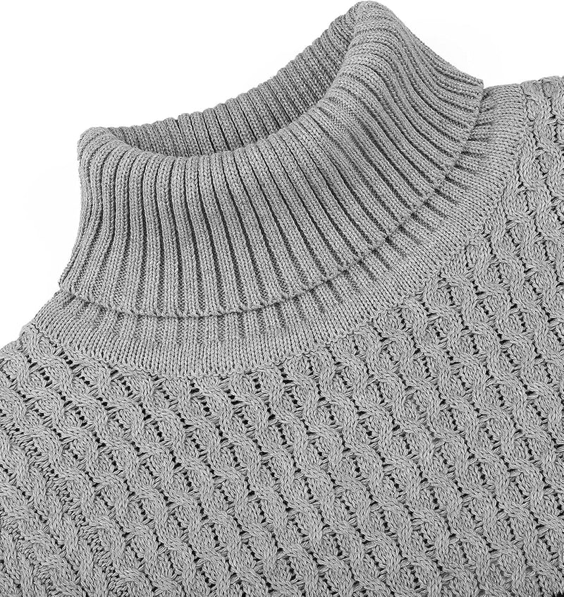 Casual Knitted Men's Turtleneck Sweater - Sander-Black-S-State of Style