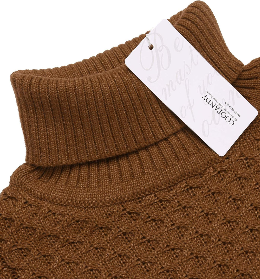 Casual Knitted Men's Turtleneck Sweater - Sander-Black-S-State of Style
