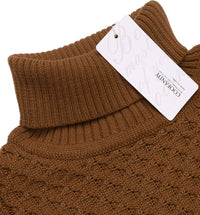 Casual Knitted Men's Turtleneck Sweater - Sander-Black-S-State of Style