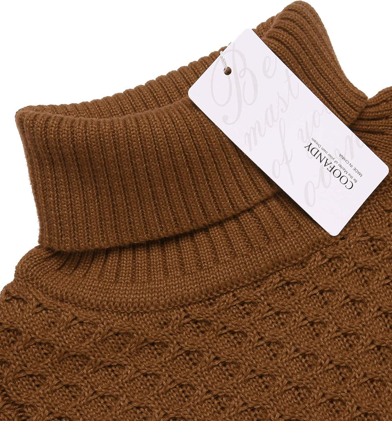 Casual Knitted Men's Turtleneck Sweater - Sander-Black-S-State of Style