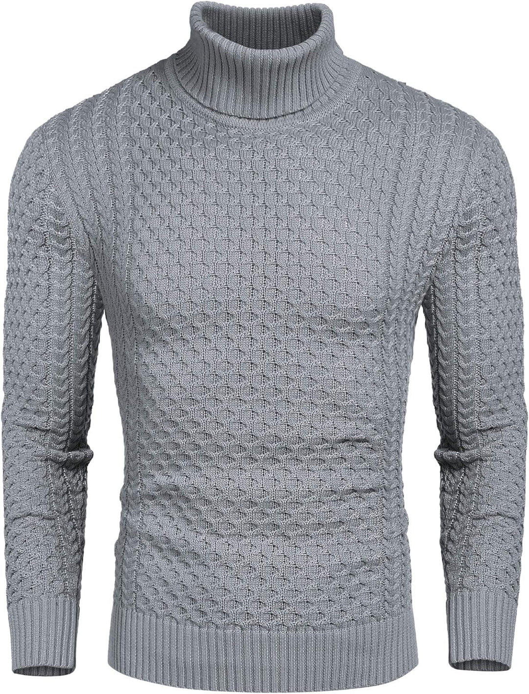 Casual Knitted Men's Turtleneck Sweater - Sander-Grey-S-State of Style
