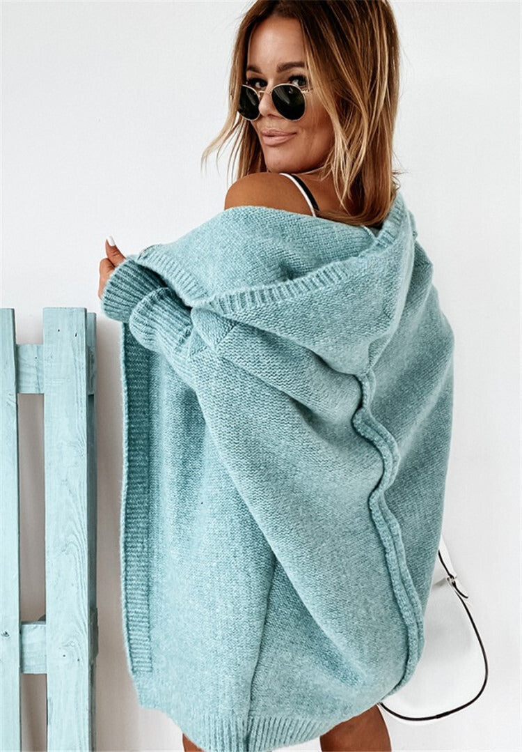 Casual Knitted Women's Cardigan - Eliza-Orange-S-State of Style