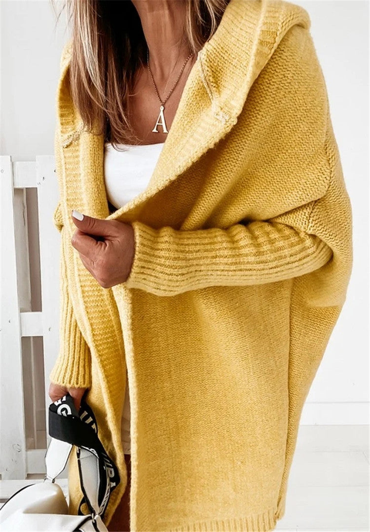 Casual Knitted Women's Cardigan - Eliza-Yellow-S-State of Style