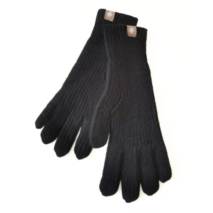 Casual Knitted Women's Gloves - Elara-Black-State of Style