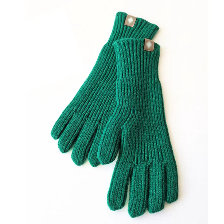 Casual Knitted Women's Gloves - Elara-Green-State of Style