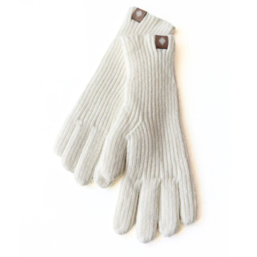 Casual Knitted Women's Gloves - Elara-White-State of Style