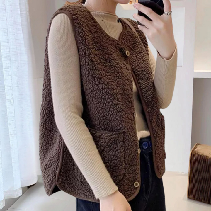 Casual Knotted Women's Gilet - Noa-Beige-XS-State of Style