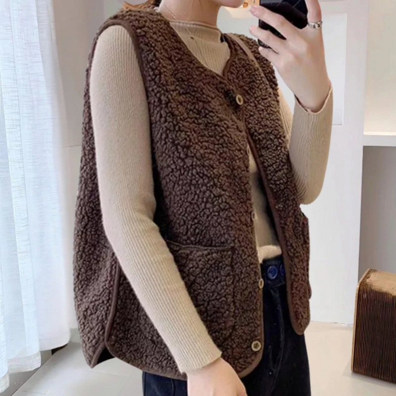 Casual Knotted Women's Gilet - Noa-Beige-XS-State of Style